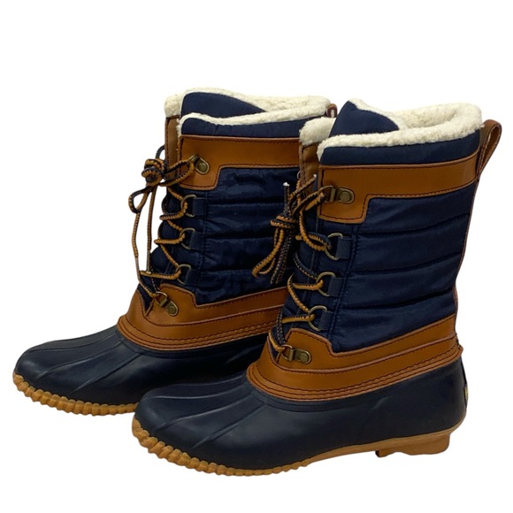Lands’ End Winter Snow Boots Navy Blue Women’s Size 6 NEW - Picture 1 of 12